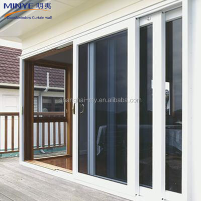 Modern Design exterior impermeável UPVC PVC francês porta do pátio de vidro deslizante para vilas