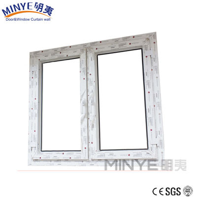 Padrão de abertura horizontal Quadro de janela de PVC Design de estilo europeu Espessura 2,5 mm