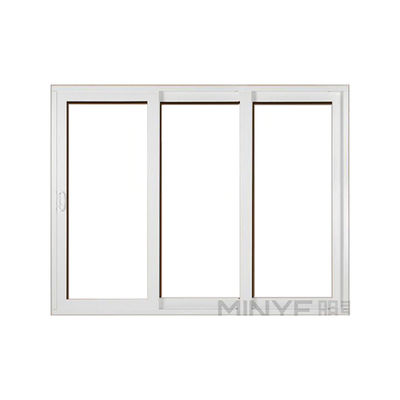 Estruturas de plástico UPVC janelas deslizantes com vidros duplos e abertura horizontal