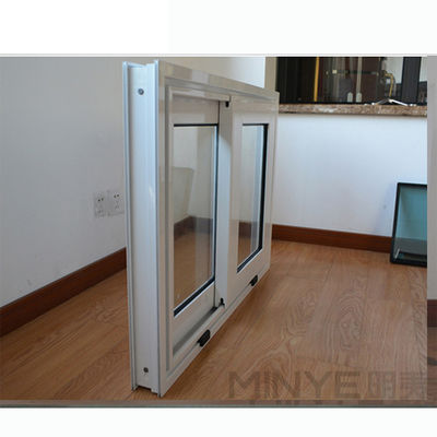 Estruturas de plástico UPVC janelas deslizantes com vidros duplos e abertura horizontal