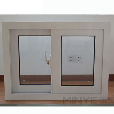 Estruturas de plástico UPVC janelas deslizantes com vidros duplos e abertura horizontal