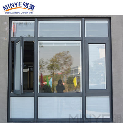 Estilo de Design de Faixa de Borracha EPDM Moderno Alumínio Frame Casement Janela Janela de Imagem