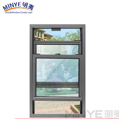 Profil de alumínio sem ruptura térmica Alumínio americano para cima para baixo Sliding Double Hang Window
