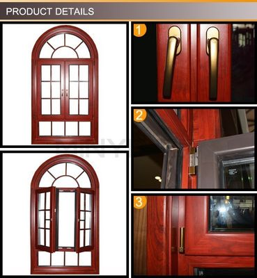 Janela de vidro de arco de design europeu Janela redonda de alumínio para estilo de vida chinês