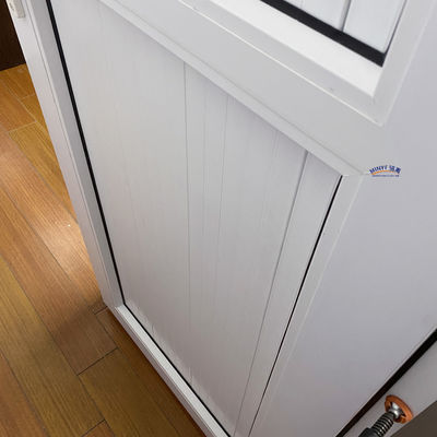 Porta de vidro temperado duplo de estilo francês UPVC com dobradiças verticais para porta de encaixe de PVC exportador