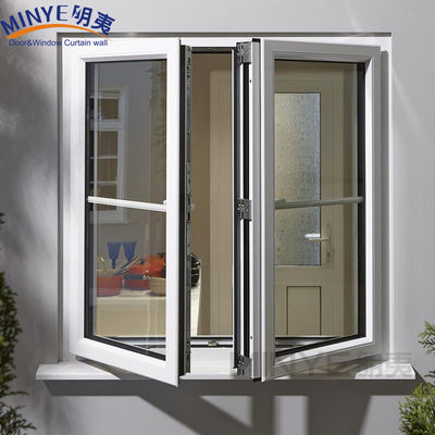 Ferro Grill Design de porta de janela para vidro de alumínio Casement Janela estilo moderno