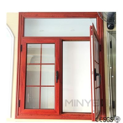 Ferro Grill Design de porta de janela para vidro de alumínio Casement Janela estilo moderno