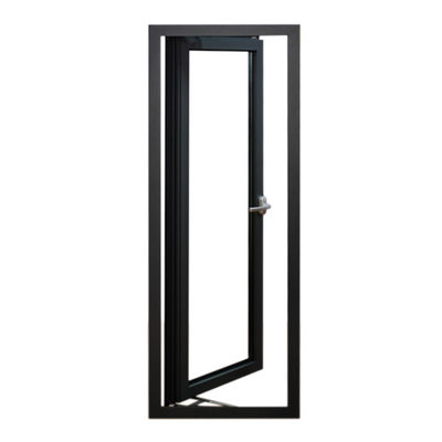Porta de engrenagem de vidro de entrada frontal com hardware chinês e liga de alumínio