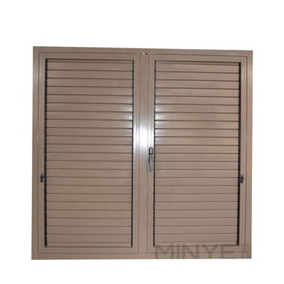 Moderno Design Alumínio Vertical Louver Manuseio Cranking Shutter Janela à prova de furacões