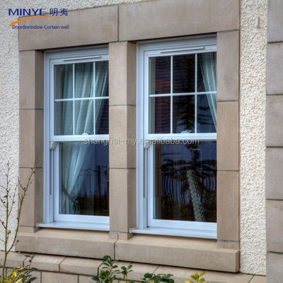 Tamanho personalizado American Double Hang Window With Screen Chinese Top Hardware Incluído