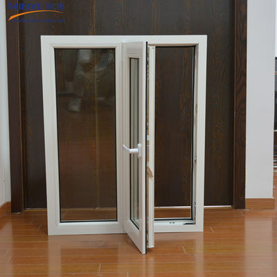 Janela de revestimento de UPVC de poupança de energia com abertura giratória e isolamento térmico