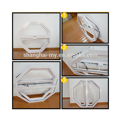 5mm-12mm vidro espec circular em forma de painel duplo balançando para fora janela redonda Casement janela para fluxo de ar e estética