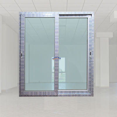 Porta deslizante de vidro de cozinha UPVC à prova d'água com porta interior de PVC finalizada