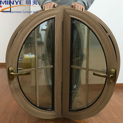 Janela de alumínio semicircular moderna com design europeu e abertura horizontal