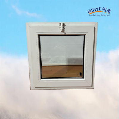 Janela inclinada de vidro duplo temperado UPVC em estilo moderno para a Austrália Quadro de plástico