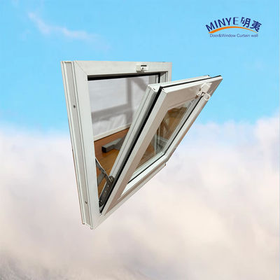 Janela inclinada de vidro duplo temperado UPVC em estilo moderno para a Austrália Quadro de plástico