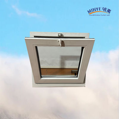 Janela inclinada de vidro duplo temperado UPVC em estilo moderno para a Austrália Quadro de plástico