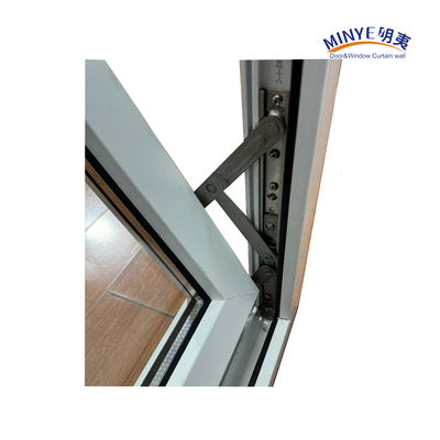 Janela inclinada de vidro duplo temperado UPVC em estilo moderno para a Austrália Quadro de plástico