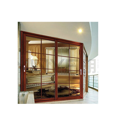 Perfil personalizado Cor cinza escuro Porta deslizante de pátio para design exterior Vidro grande
