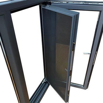 Janela de revestimento de alumínio de design anti-roubo com fita de isolamento tecnoforma alemã