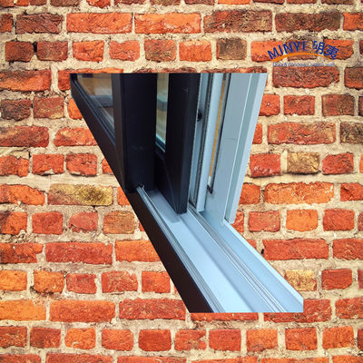 Janela deslizante de UPVC moderna com vidro de baixa E dupla cor e hardware alemão