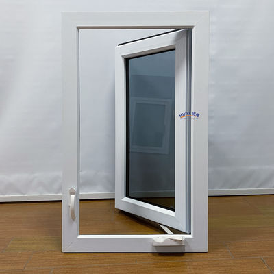 America Design UPVC Swing Casement Janela com vidros duplos e material de vinil