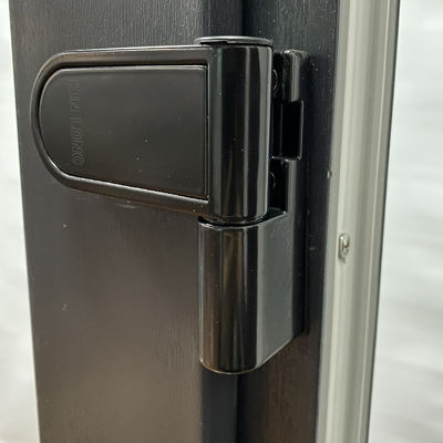 Porta de vidro temperado duplo UPVC à prova de vento porta de dobradiça vertical para porta de encosto de PVC durável
