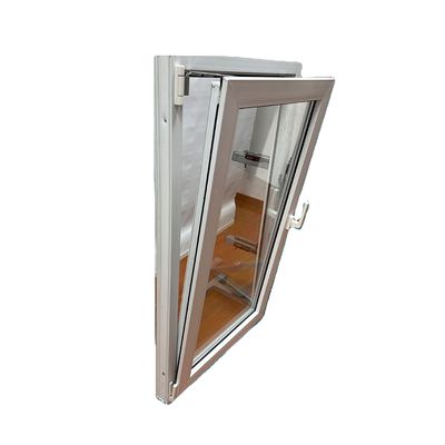 Kin Long chinês hardware superior PVC inclinação e virar janela com vidro temperado duplo