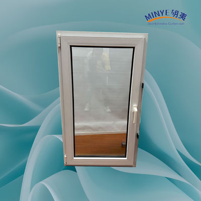Kin Long chinês hardware superior PVC inclinação e virar janela com vidro temperado duplo