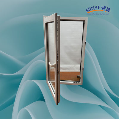 Kin Long chinês hardware superior PVC inclinação e virar janela com vidro temperado duplo