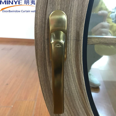 Janela de UPVC de topo redondo com padrão de abertura horizontal e moldura de liga de alumínio