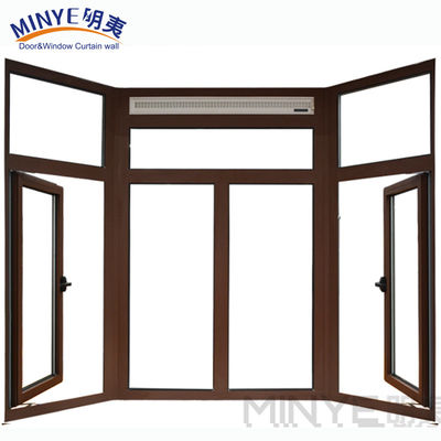 Hardware Big Window Alumínio Janela de vidro Design mais recente com abertura horizontal