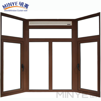 Hardware Big Window Alumínio Janela de vidro Design mais recente com abertura horizontal