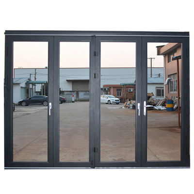 Porta de vidro de alumínio bi dobrável à prova de som para edifícios comerciais Material durável