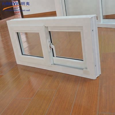 Ótima vedação PVC janela deslizante com vidro duplo temperado e proteção contra furacões