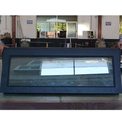 Janela de vidro temperado duplo Tamanho padrão da janela do banheiro para perfil de alumínio