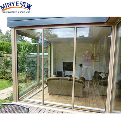Design de quarto da frente da casa Grande janela fixa com moldura de liga de alumínio e painéis de vidro
