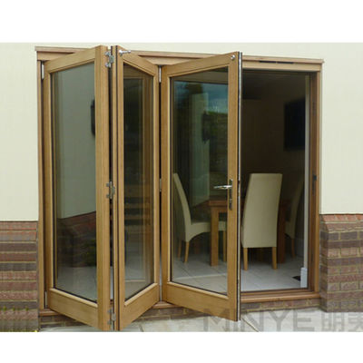 Hotéis Design Moderno Armário de Alumínio Acordeão Vidro Portas Bifold com dobradiças dobráveis