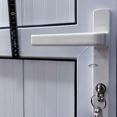 Portas principais de PVC resistentes ao vento de estilo francês UPVC Porta vertical com dobradiça com porta de encosto de PVC