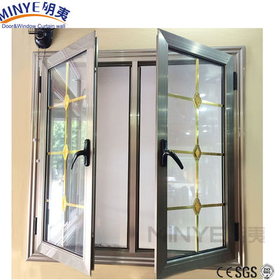 Moderno Design Estilo Alumínio Casement Windows com Fly Screen e Louver Rolling