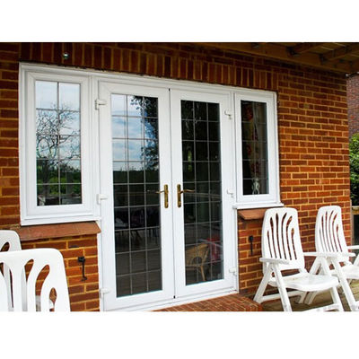 Ferramenta de importação alemã Porta principal de estilo europeu Grill Design Porta francesa com Grill Espessura de vidro 19 mm