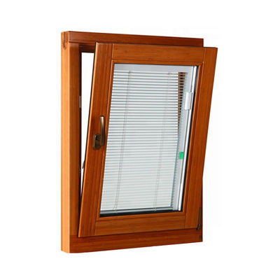 Villa de abertura vertical de alumínio Winder Chain Top Hang Window com e revelar madeira