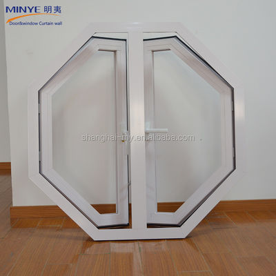 Janela de vidro de alumínio hexagonal personalizável com silicone Dow Corning