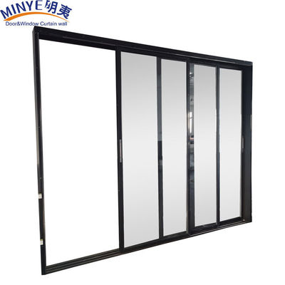 Porta deslizante de vidro de alumínio finalizada em estilo de design moderno para porta de pátio de segurança