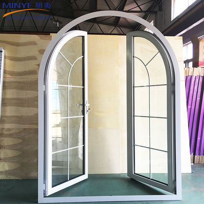 Porte de vidro de perfil de alumínio normal curvada para design moderno