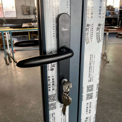 Hardware Soundproof Interior Bi-plegável Duplo vidro de alumínio vidro térmico ruptura Bifold Patio portas dobráveis