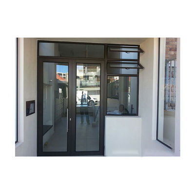 Porta de vidro temperado de liga de alumínio sólido em estilo de design moderno com abertura de casamento