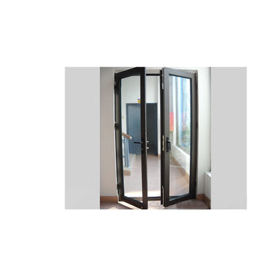 Porta de vidro temperado de liga de alumínio sólido em estilo de design moderno com abertura de casamento
