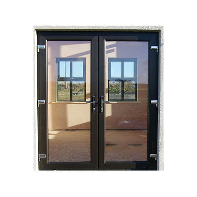 Porta de vidro temperado de liga de alumínio sólido em estilo de design moderno com abertura de casamento