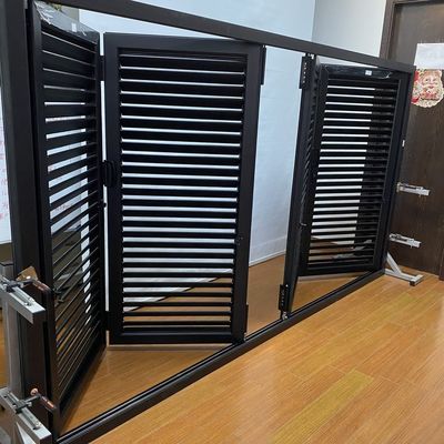 Padrão de abertura horizontal Janela e persiana dobráveis de liga de alumínio para iluminação natural